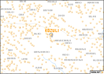 map of Kožuli