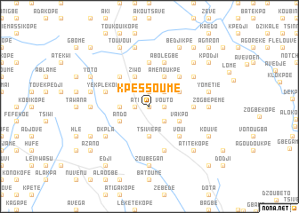 map of Kpéssoumé