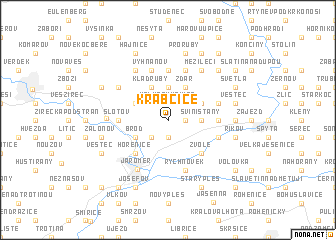 map of Krabčice