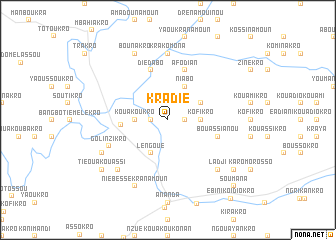 map of Kradié