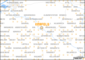 map of Krafeld