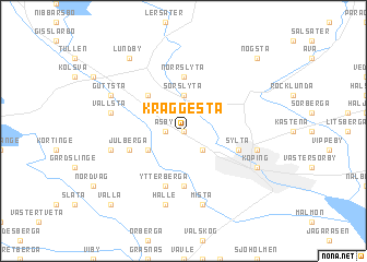 map of Kräggesta