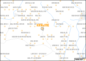 map of Krajné