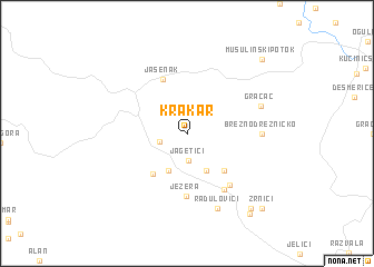 map of Krakar