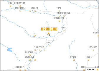 map of Kråkemo