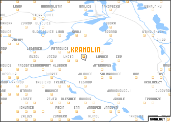 map of Kramolín
