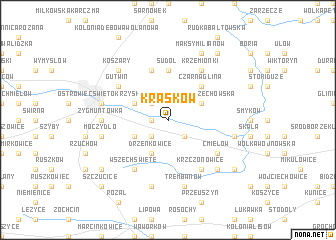 map of Krasków