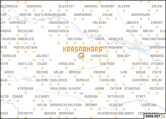 map of Krásná Hora