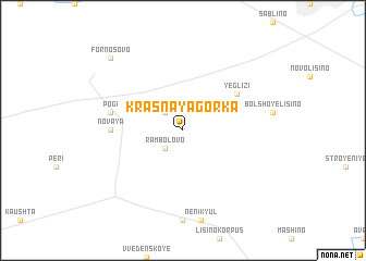 map of Krasnaya Gorka
