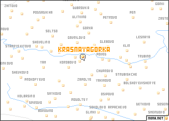 map of Krasnaya Gorka