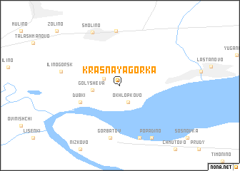 map of Krasnaya Gorka