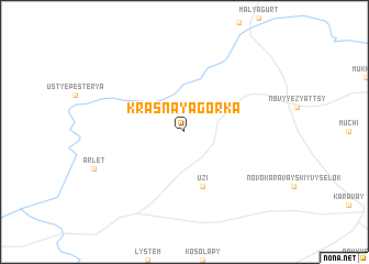 map of Krasnaya Gorka