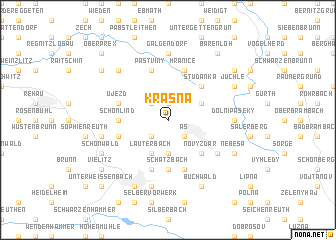 map of Krásná