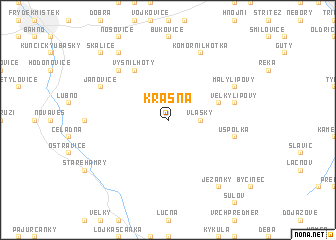 map of Krásná