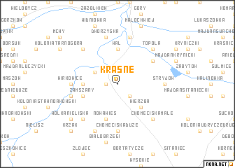 map of Krasne