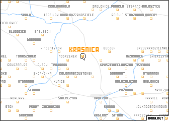 map of Kraśnica