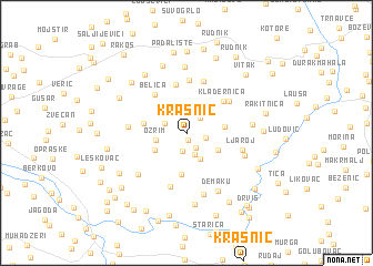 map of Krasnić