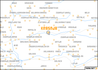 map of Krašnja