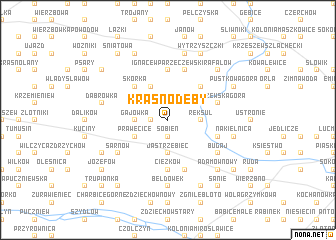map of Krasnodęby