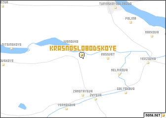 map of Krasnoslobodskoye