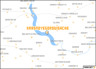 map of Krasnoye Gorodishche