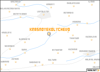 map of Krasnoye Kolychevo