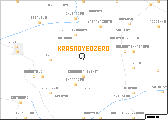 map of Krasnoye Ozero