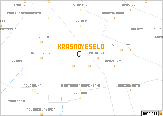 map of Krasnoye Selo