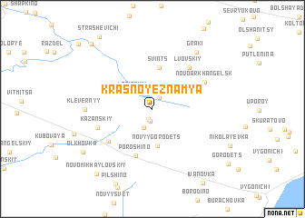 map of Krasnoye Znamya