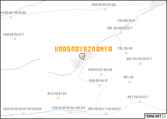 map of Krasnoye Znamya