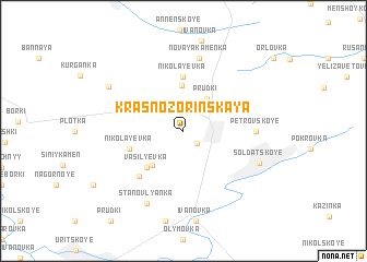 map of Krasnozorinskaya