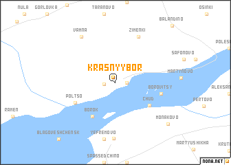 map of Krasnyy Bor