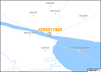 map of Krasnyy Bor