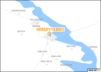 map of Krasnyye Baki