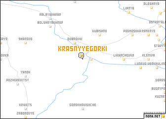 map of Krasnyye Gorki