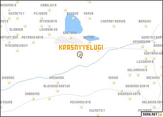 map of Krasnyye Lugi