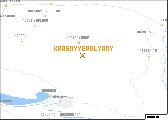 map of Krasnyye Polyany
