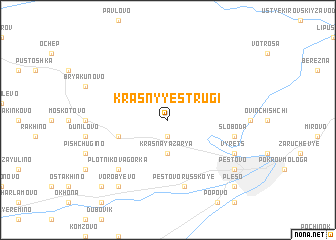 map of Krasnyye Strugi