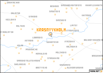 map of Krasnyy Kholm