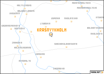 map of Krasnyy Kholm