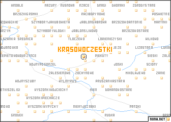 map of Krasowo Częstki