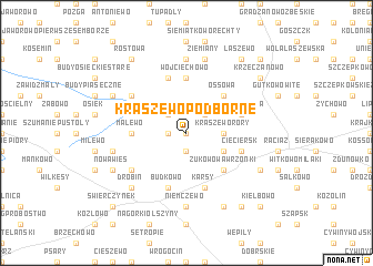 map of Kraszewo Podborne