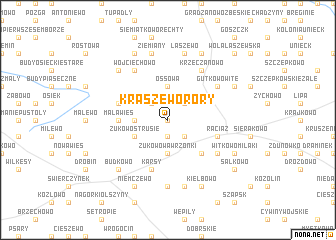 map of Kraszewo Rory