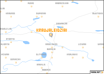map of Kraujaleidžiai