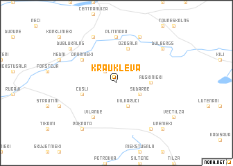 map of Kraukļeva