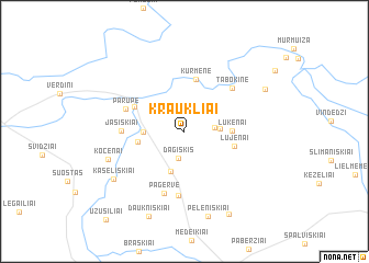 map of Kraukliai