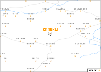 map of Kraukļi