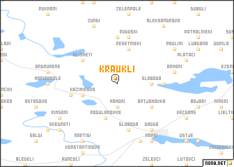 map of Kraukļi