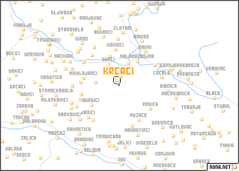 map of Krčaći