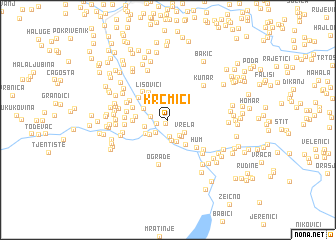 map of Krčmići